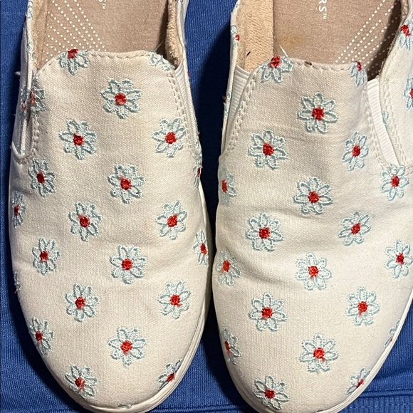 Clarks Cloudsteppers Women's White Floral Mules  Size 7  VGC - Picture 3 of 6